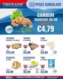Volantino Fish's King Pagina 2: Bocconcini di baccalà €5,99, Trance di ricciola €4,99