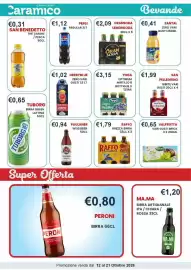 Volantino Caramico Pagina 25: San Pellegrino cocktail €1,99, Raffo grezza birra €1,79
