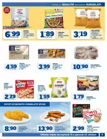 Volantino Sigma Pagina 9: Frosta cuori di filetti di merluzzo d'alaska €4,59, Sigma tranci pesce spada al naturale €6,99