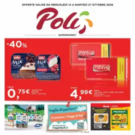 Volantino Poli Pagina 1: Bibita Coca Cola Original Taste, Zero Zuccheri €4,99, Yogurt Mix Müller €0,75