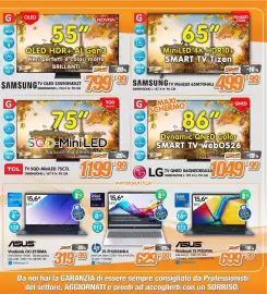 Volantino Golino Service Pagina 5: Samsung TV MiniLED 65M70HAU €499,99, LG TV QNED 86QNED80A3A €1.049,99