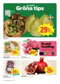 Coop Nära reklamblad vecka 42 Sida 3: Röda druvor €25,00, Ånglamark gul lök €13,00