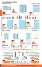 Folheto Obramat Página 16: Janela de correr lacada 2 folhas €149,00, Porta com vidro lacada 1 folha €399,00
