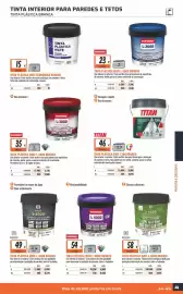 Folheto Obramat Página 45: Tinta plástica mate económica branco €15,00, Tinta plástica mate l-2000 branco €23,00