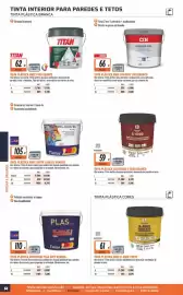 Folheto Obramat Página 46: Tinta plástica mate interior pro branco €66,00, Tinta plástica acetinada plas soft branco €110,00
