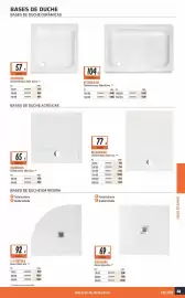 Folheto Obramat Página 59: Quadrada cerâmica branca €57,00, Retangular acrílico branco €77,00
