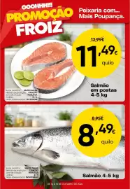 Folheto Froiz semana 42 Página 2: Salmão 4-5 kg €8,49, Salmão em postas €11,49