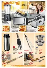 Multi Markt Prospekt woche 42 Seite 16: Emja Isoller-Trinkflasche "Be You" €16,99, GEFU Grillpfännchen €5,99