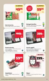 MatArket reklamblad vecka 42 Sida 7: Garant ekologisk blandfärsk €59,95, Smak av Gotland ryggbiff €399,00