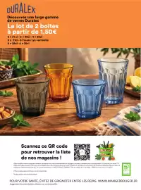 Catalogue Hmarket semaine 42 page 8: DURALEX Découvrez une large gamme de verres Duralex Le lot de 2 boîtes à partir de