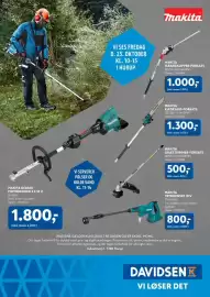 Davidsen tilbudsavis Side 8: Makita trykrenser 18 v DHW180Z €800,00, Makita hækkeklipper-forsats €1.000,00