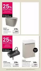 Karwei folder Pagina 36: Atlantic toiletmeubel Amari €199,00, Atlantic hangwc Joey €209,25