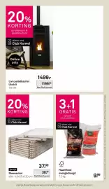 Karwei folder Pagina 44: Haardhout ovengedroogd €9,99, Livn pelletkachel Ulvik 8 €1.199,20