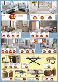 Budget Meubelen folder Pagina 3: 3 zit met 2 elektrische relaxen + 2 zit vast €926,00, Salontafelset €87,00