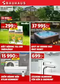Bauhaus reklamblad Sida 2: Canopia växthus natura cederträ €19.995,00, Panasonic luftvärme pump lz25tke €15.990,00