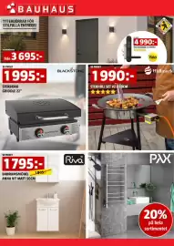 Bauhaus reklamblad Sida 3: BAUHAUS YTTERDÖRRAR FÖR STILFULLA ENTRÉER! YTTERDÖRRAR från 3 695:- SE PRISET 1995:- STEKBORD