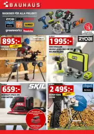 Bauhaus reklamblad Sida 6: Ryobi skruvdragare rdd18c1-2c42s one+ hp 18v €1.995,00, Toolson sågbord för kap- & gersåg €895,00