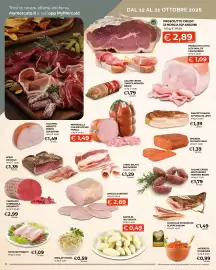Volantino Mercatò Extra Pagina 4: Mortadella con pistacchio Favola €1,49, Tacchino arrosto Monte San Savino €1,49