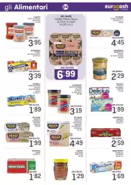 Volantino Eurocash Pagina 24: Tonno consorcio €3,19, Rio mare Filetto di Salmone al Naturale €4,49