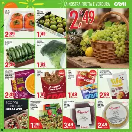 Volantino Crai Pagina 4: Zucchine scure €2,49, Cavolo broccoli €1,99
