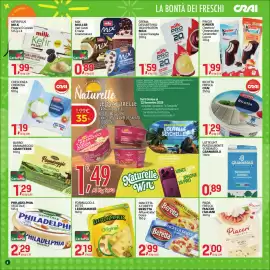 Volantino Crai Pagina 8: Crescenza cremosa Crai €1,19, Pancetta a cubetti Beretta €2,99