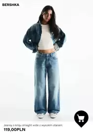 Bershka gazetka tydzień 42 Strona 2: Jeansy o kroju straight wide z wysokim stanem Bershka €119,00