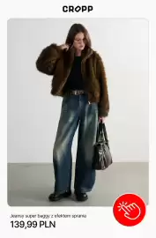 Cropp gazetka tydzień 42 Strona 7: Jeansy super baggy z efektem sprania Cropp €139,99