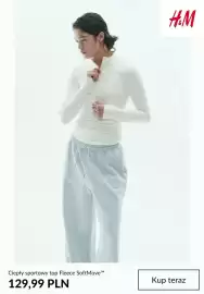 H&M gazetka tydzień 42 Strona 8: Ciepły sportowy top Fleece SoftMove H & M €129,99