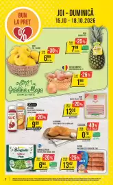 Catalog Mega Image săptămâna 42 Pagină 2: Melissimo suc de rodie/portocale și cătină €9,99, Mega ananas gold €7,99