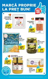 Catalog Mega Image săptămâna 42 Pagină 7: Gustona cartofi prăjiți, subțiri €10,99, Mega castraveți întregi în otet €7,99