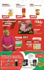 CBA akciós újság hét 42 Oldal 3: Cba piros rizs €4.999,00, Cba piros háztartási papírtörlő €749,00
