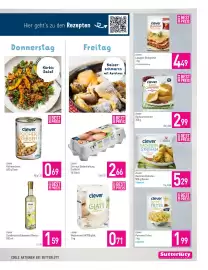 Sutterlüty Flugblatt Seite 5: Clever Backhendlstreifen €5,29, Clever Weizenmehl W700 glatt €0,71