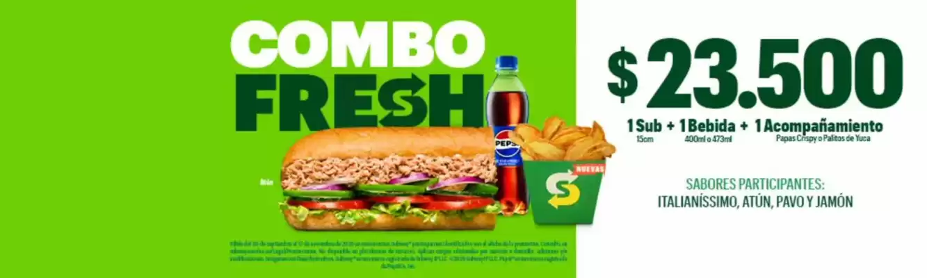 Subway (válido hasta 19-11)
