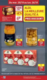 Catalogue ALDI semaine 43 page 18: GOURMET SALADE DE FRUITS €2,99, GRIMBERGEN BIÈRE D'ABBAYE BLONDE €6,59