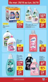 Catalogue ALDI semaine 43 page 21: TANDIL Lessive liquide €8,49, MiR Lessive Black / MiR Lessive Laine €6,49