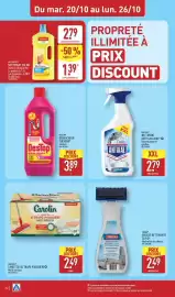 Catalogue ALDI semaine 43 page 24: TWIDO BROSSE NETTOYANTE TAPIS €2,49, Carolin Lingettes attrape poussière €2,49