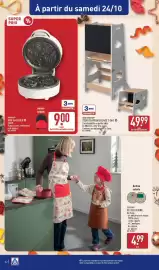 Catalogue ALDI semaine 43 page 44: HOME CREATION TOUR D'APPRENTISSAGE 2-EN-1 €49,99, AMBiano MINI GAUFRIER €9,00