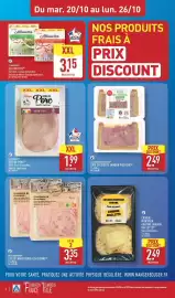 Catalogue ALDI semaine 43 page 8: CROQUE-MONSIEUR GRATINÉ JAMBON RACLETTE €2,49, LE MARSIGNY RÔTI DE PORC €1,99