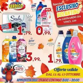 Volantino Ferdico Pagina 1: Lavatrice Oro €1,79, Lenor ammorbidente €3,99