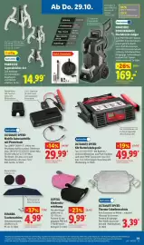 Lidl Prospekt woche 44 Seite 23: ESMARA Taschenschirm €4,99, ULTIMATE SPEED Kfz-Batterieladegerät €49,99