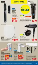 Lidl Prospekt woche 44 Seite 25: WENKO WC-Sitz €19,99, LIVARNO Tassensiphon €9,99