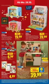 Lidl Prospekt woche 44 Seite 7: LUPILU Holz-Werkbank €39,99, LUPILU Puppenhaus €39,99