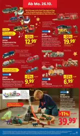 Lidl Prospekt woche 44 Seite 9: LUPILU Elektrischer Zug €9,99, LUPILU Spiel-Fahrzeug €6,99
