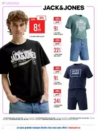 Catalogue Intersport page 4: JACK & JONES TEE-SHIRT HOMME €9,99, JACKS&JONES TEE-SHIRT HOMME JCOINTER €9,99