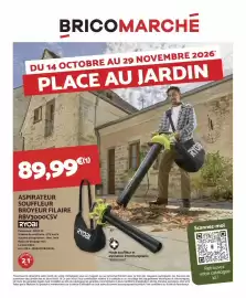 Catalogue Bricomarché page 1: Ryobi - aspirateur souffleur broyeur filaire rév3000csv €89,99