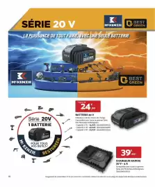 Catalogue Bricomarché page 10: Chargeur rapide 20 v-4 a €39,90, Batterie 20 v €24,90