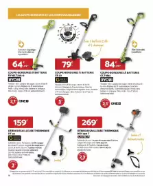 Catalogue Bricomarché page 16: Ryobi - coupe-bordures a batterie olt1832 €84,99, Débroussailleuse thermique dt 35 €159,00