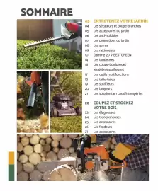 Catalogue Bricomarché page 2: SOMMAIRE 03 ENTRETENEZ VOTRE JARDIN 04 Les sécateurs et coupe-branches 05 Les accessoires du