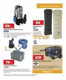 Catalogue Bricomarché page 21: Belli - récupérateur d'eau €99,00, Gt - pompe d'évacuation eaux sales €69,90