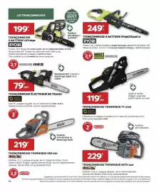 Catalogue Bricomarché page 24: Oregon - tronçonneuse thermique tt 4140 €119,99